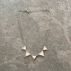 Banana Republic Gold-Tone Necklace with White Triangle Inlay